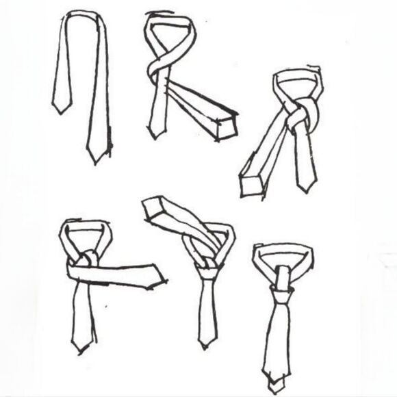 Jacobs Roberts for Foursome Men's Silk Navy Dress Tie - Picture 7 of 7